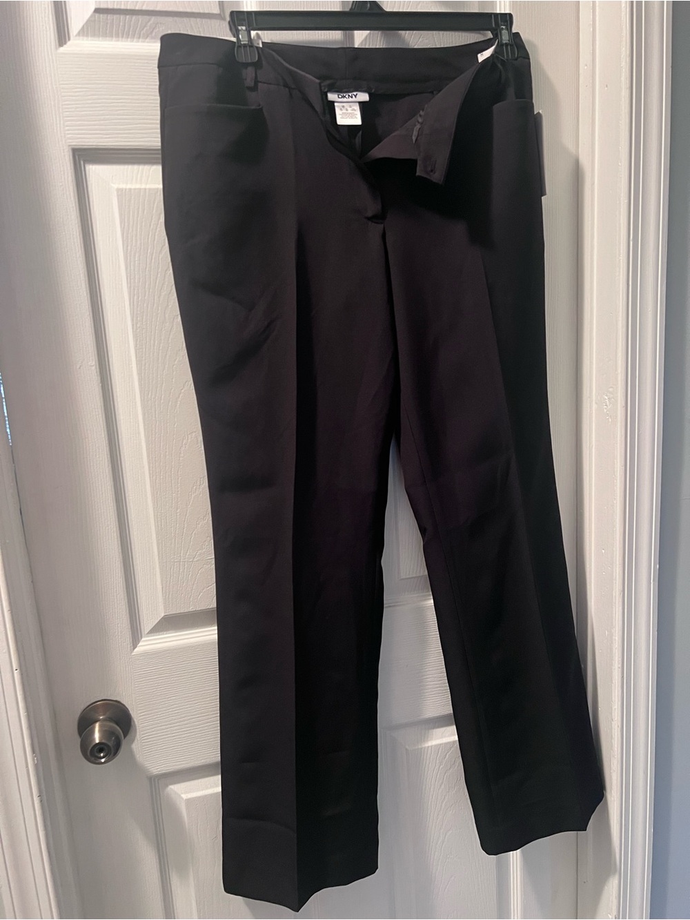 DKNY Black Straight Leg Dress Pants
